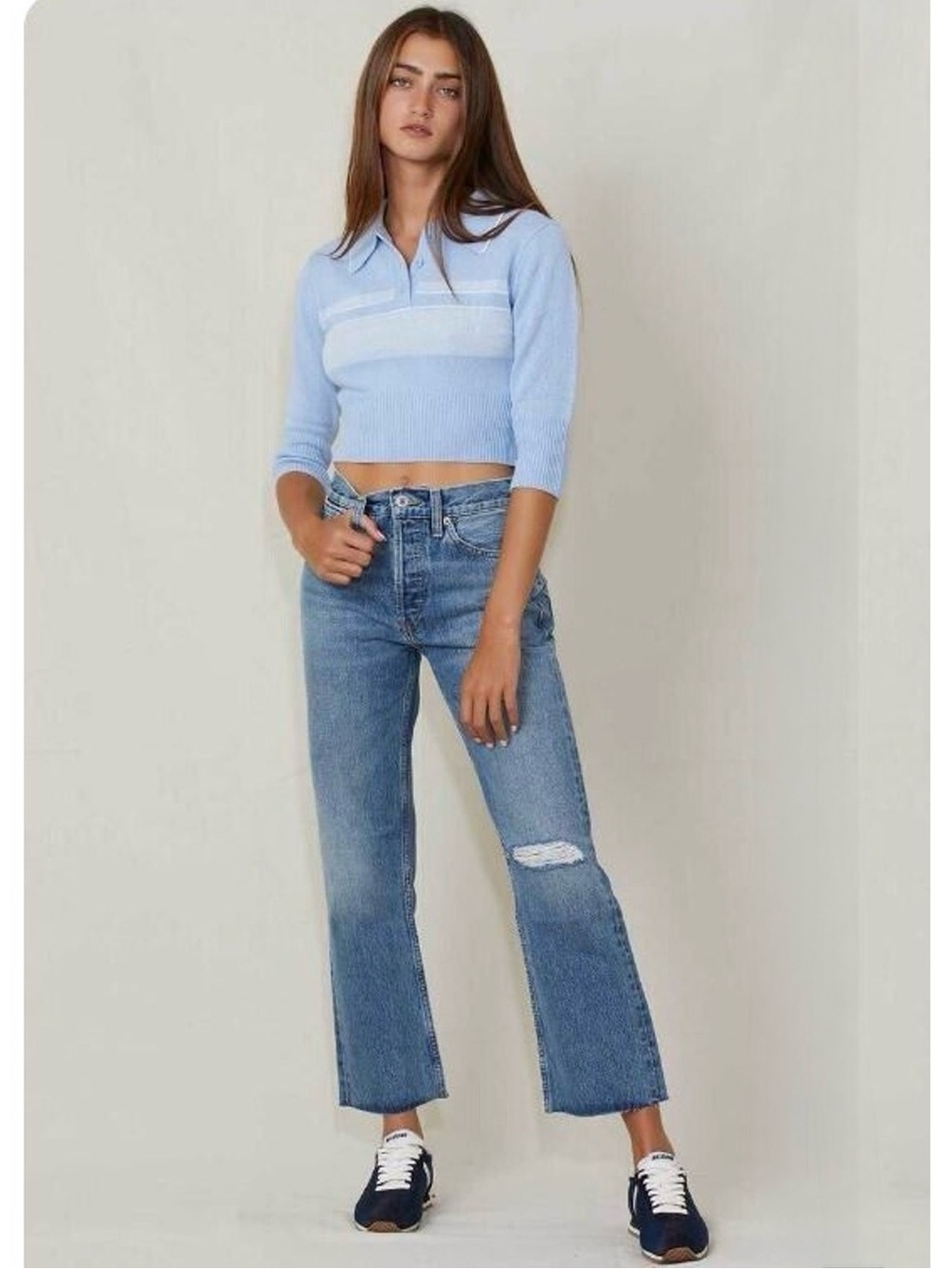 RE/DONE Originals 90s Loose Straight Jeans Size 27 Light Worn 11 - Picture 1 of 9